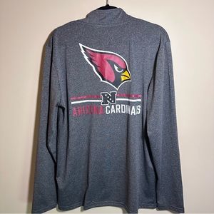 NFL Arizona Cardinals Quarter Zip Long Sleeve Active Knit Top